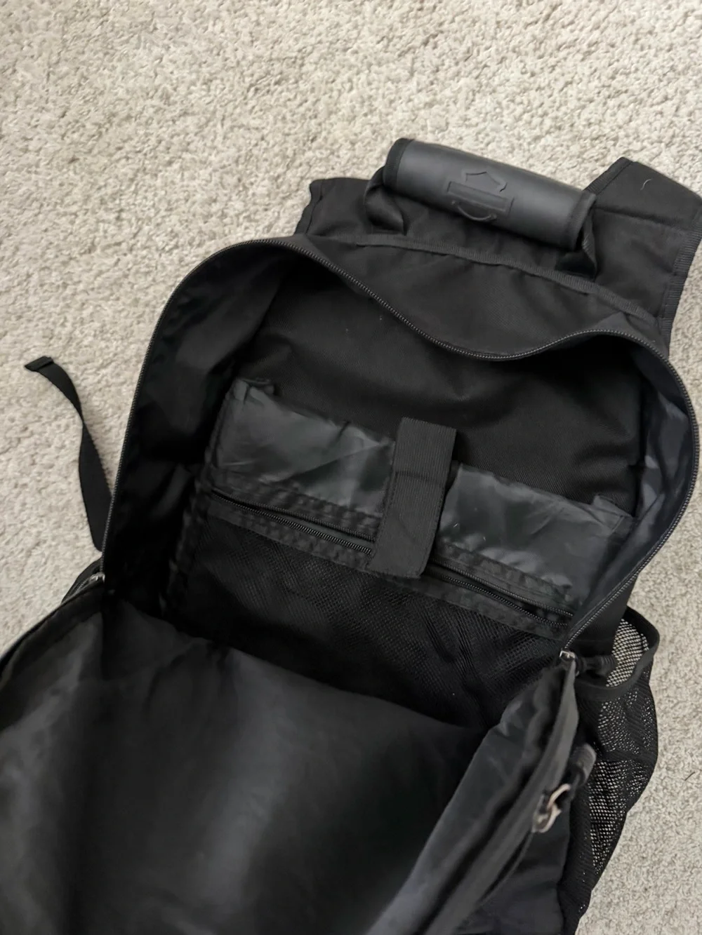 Harley-Davidson Black Backpack with Orange Logo Accent